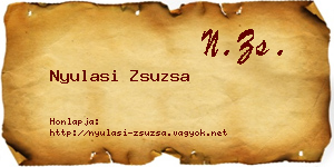Nyulasi Zsuzsa névjegykártya